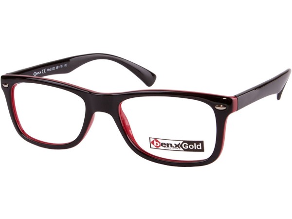 Unisex dioptrické okuliare ben.x 662 Black&Red