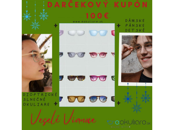 Darčekový kupón na okuliare v hodnote 100 €