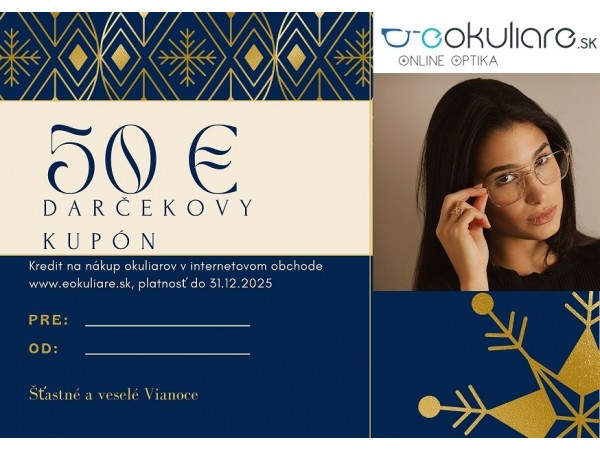 Darčekový kupón na okuliare v hodnote 50€