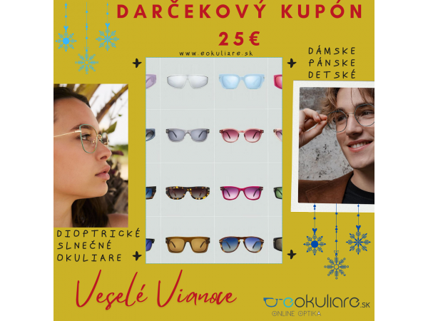 Darčekový kupón na okuliare v hodnote 25€