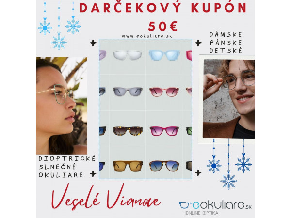 Darčekový kupón na okuliare v hodnote 50€